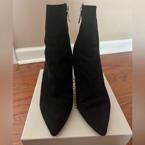 Marc Fisher black suede ankle boot.